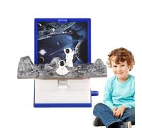 Toy Book Charm Keychain - 3D Mini Popup Fidget Toy, Cute Backpack Key Ring Accessory | Fun Creative Charm Gift Boys Girls Kids, Small Portable Toys for School Bags Travel Everyday Use