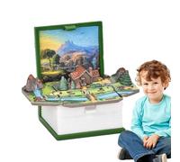 Toy Book Charm Keychain - 3D Mini Popup Fidget Toy, Cute Backpack Key Ring Accessory | Fun Creative Charm Gift Boys Girls Kids, Small Portable Toys for School Bags Travel Everyday Use