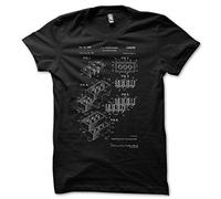 Toy Building Brick Patent Print Spielzeug Baustein Schwarz T-Shirt Herren S-XXL (Large)