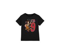 Toy Story Jungen Birthday Woody I'm 9 Unisex Kids T-Shirt, Schwarz, 7-8 Jahre EU