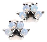 TOYANDONA 1 Paar Katzenpfoten Ohrstecker Damen Mädchen S925 Silber mit Zirkonia Süßer Ohrschmuck für Alltag und Geschenk