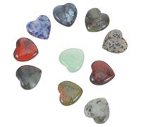 TOYANDONA 10 Stück Herzförmige Natürliche Herzkristallsteine aus Kristall 2cm Verschleißfest und Emotionalen Balance für Meditation und Spirituelle Geschenke