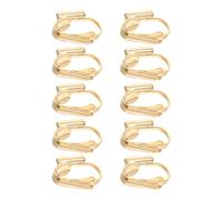 TOYANDONA 10 Stück Ohrring Adapter Clip Ohrring aus 18K Gold Verstellbar Federnder U Förmiger Ohrclip für Damen ohne Ohrlöcher Komfortabler Halt für Selbstgemacht Schmuck und Alltag