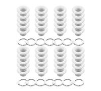 TOYANDONA 100 Stück Metallösen für Schnürsenkel 5mm Knopfösen aus Eisen Formstabil und Farbecht für Leder Nähen Selbstgemacht Bastelarbeiten