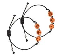 TOYANDONA 2 Stück Basketball Armbänder Geflochtene Sportschmuck Herren Damen Sportmode Komfortables Acrylarmband Fitness Geschenk