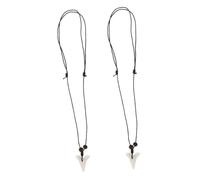 TOYANDONA 2 Stück Haizahn Halskette Resin Anhänger Simulierte Zähne Dekorative Kette für Damen Vielseitiger Schmuck für Party und Alltag