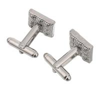 TOYANDONA 2 Stück Pack Quadratische Manschettenknöpfe für Herren mit Farbigen Zirkonia Französische Manschetten Business und Hochzeitsaccessoire