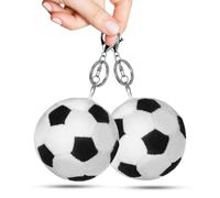 TOYANDONA 2 Stück Plüsch-fußball-schlüsselanhänger - Gefüllte Fußball-taschenanhänger für Rucksäcke - Mini-sport-schlüsselanhänger für Jungen, Mädchen Und Fans Ideal für Fußballspiele Und