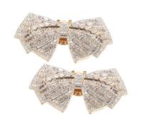 TOYANDONA 2 Stück Schleifen Schuhanhänger aus Strass Abnehmbare Schuhclips für High Heels und Flache Schuhe Vielseitige Damen Schuhaccessoires für Hochzeit und Festliche Anlässe