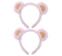TOYANDONA 2stücke Bärenohren-haarreif aus Plüsch für Damen Tierkostüm-haarband für Cosplay-partys Flauschiges Stirnband mit Cartoon-bären-design für Spa-events und Festtags-outfits