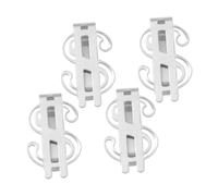 TOYANDONA 4 Stück-Pack Edelstahl Geldklammern Schlanker Kartenclip Robuster Metall Geldscheinhalter Tragbar für Herren Damen Vielseitiger Bargeld und Visitenkartenhalter