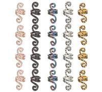 TOYANDONA 50 Stück Dreadlock Haarschmuck aus Metall in Gold Silber Roségold Schwarz Bunt Spiral Haarspangen für Dreadlocks und Zöpfe Vintage Afro Haaraccessoires mit Sicherem Halt für
