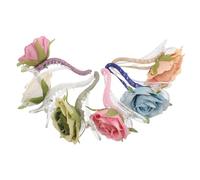 TOYANDONA 6 Stück Haarnadel mit Künstlicher Blume Blumenclip für Damen Rosenform Duckbill Clip Kunststoff und Stoff 5 Farben für Mädchen und Frauen Alltag und Abschlussball