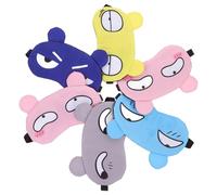 TOYANDONA 6 Stück Teiliges Weiche Schlafmasken mit Süßen Cartoon tieren Atmungsaktiv Elastisches Band für Komfortablen Sitz für Reisen Nickerchen und Erholsamen Schlaf bei Jungen und