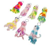 TOYANDONA 7 Stück Plüsch Oktopus Schlüsselanhänger Weicher Farbenfroher Taschen und Autoschlüsselanhänger Multifunktionales Kuscheltier Accessoire für Damen und Party