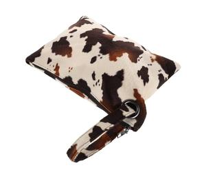 TOYANDONA Braune Clutch mit Kuh-Print für Damen, kleine Abendtasche, süßes Tiermuster, Geldbörse, Münzbeutel für Partys, Hochzeiten, formelle Veranstaltungen