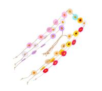 TOYANDONA Buntes Sonnenblumen Haarband Stirnband Haarreif mit Blumenkranz für Damen Mädchen Party Festival Fotoshooting