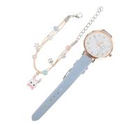 TOYANDONA Cartoon Kaninchen Kinderuhr Mit Weichem Armband Leicht Robustes Material Mädchen Armbanduhr Satz Modisches Geschenk Für Studenten Und Kleinkinder