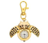 TOYANDONA Eulen Taschenuhr Retro Quarz Anhänger für Taschen und Schlüssel | Legierung in Gold, Leicht Einstellbar, Dekorativ für Alltag und Geschenkidee, Kompakt