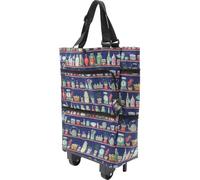 TOYANDONA Faltbarer Einkaufstrolley mit Großen Rädern und Geräumigem Innenraum Tragbarer Einkaufswagen aus Canvas und Abs für Täglichen Einkauf und Reisen