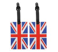 TOYANDONA Gepäckanhänger Vielseitig Einsetzbar Modisches Design 2 Stück mit Britischer Flagge aus Pvc für Rucksäcke und Taschen bei Verschiedenen Reiseszenarien