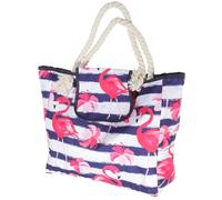 TOYANDONA Große Flamingo Strandtasche Damen Tragetasche aus Stoff mit Multifunktionalem Design und Großem Fassungsvermögen für Casual Vacation Am Strand