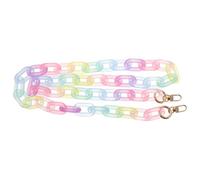 TOYANDONA Regenbogenfarbener Kettenriemen aus Kunstharz für Umhängetasche mit Einfachem Anbringen und Modischem Design als Ersatz für Handtaschen