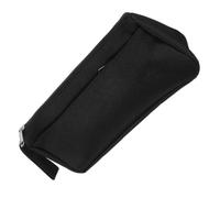 TOYANDONA Schwarzes Oxford Federmäppchen mit Doppel Fach, Groß, für Schüler | Reißverschluss, Schlichte Eleganz, 21,5x10,5x5,5cm, für Labor und Büro