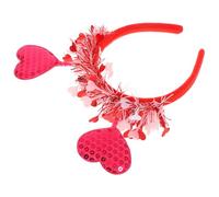 TOYANDONA Valentinstag Herz Haarreif mit Pailletten Roter Herzförmiger Kopfschmuck für Romantische Partys Leichter Party Haarreif für Frauen Festliches Accessoire für Valentinstag und