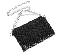 TOYANDONA Vintage Crossbody Bag Damen Handtasche mit Kette Mittelgroße Umhängetasche Schwarz Multifunktionale Schultertasche und Handtasche für Alltag Party Shopping und Reisen