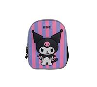TOYBAGS Kuromi 3D-Vorschulrucksack, verstellbare Träger für ganztägigen Komfort, vollständig gefüttert, personalisierbar, 3D-Charakter, 30 x 24 x 8 cm