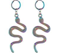 Toyvian 1 Paar Kreative Schlangen Tropfenohrringe aus Kc Gold Schlangenförmige Ohrclips für Damen Stilvoller Modeschmuck für Alltag und Party