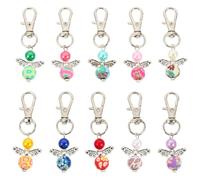 Toyvian 10 Stück Engel Schlüsselanhänger aus Kunststoff Bunte Schutzengel Anhänger für Taschen Rucksack und Schlüsselbund Handliche Accessoires zum Verschenken und Zufällige Farbe