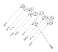 Toyvian 10 Stück Lange Kupfer Broschennadeln Silber Kreative Selbstgemacht Schmuckzubehör für Kleidung und Basteln