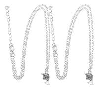 Toyvian 2 Stück Hornanhänger Halsketten aus Metall für Damen und Herren Trendige Musik Schmuck Accessoires Leicht und Langlebig Musikliebhaber Geschenk