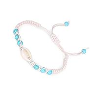 Toyvian 2 Stück Teiliges Handgefertigtes Weißes Armband Damen Muschel Schmuck Geflochtenes Boho stil Armband Geschenk für Geburtstag und Feierlichkeiten