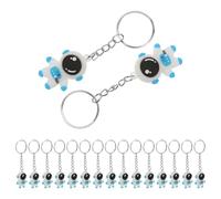 Toyvian 24 Kleiner Astronauten Schlüsselanhänger aus Weichem PVC Blaue Weltraum Taschenanhänger Kleine Rucksackanhänger Vielseitige Gastgeschenke für Party