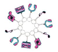 Toyvian 24 Stück Pvc -schlüsselkette Schlüsselanhänger Schlüsselbund Für Studenten Dekorationen Für Musikpartys Schlüsselringe