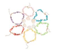 Toyvian 6 Stück Fußkettchen für Damen im Ethno-Stil Handgefertigt mit Perlen und Muscheln Verstellbar Wetterfest Strand-fußkettchen Urlaubsschmuck im Boho-Design