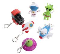 Toyvian 6 Stück LED Taschenlampe Schlüsselanhänger mit Tier motiv Taschenlampe und Soundfunktion Kompakt und Robust Nurse Keyring und Taschenanhänger für Geburtstagsgeschenke