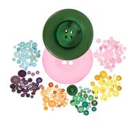 Toyvian 6 Stück pack Bunte Harzknöpfe zum Nähen Runde Selbstgemacht Knöpfe aus Kunstharz Einfache Nähknöpfe ohne Grate Geeignet für Thanksgiving und Hemdenersatz