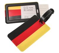Toyvian Kofferanhänger einfache Identifikation und Praktische Aufbewahrung 2 Stück mit Deutscher Flagge aus Pvc kreative Gestaltung für Reisen