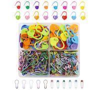 Toyvian Maschenhalter Sicherheitsnadeln 250 Stück 22mm Bunte Farben für Stricken Häkeln Handarbeit Zubehör Zufällige Farbe