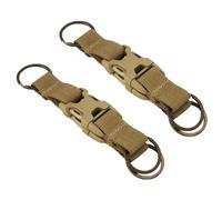 Toyvian Outdoor Karabinerhaken 2 Stück Bergsteiger Schlüsselanhänger aus Verschleißfestem Material für Wandern Camping Radfahren mit DREI Ring Schnalle zum Aufhängen von Ausrüstung