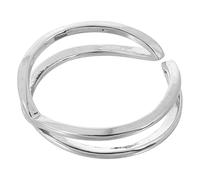 Toyvian Silberner Offener Damenring mit Kreuz Einfacher Modischer Fingerring aus Silber Zarter Schmuck mit Bequemem Sitz für Frauen und Mädchen