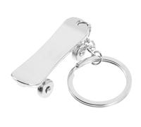 Toyvian Skateboard Schlüsselanhänger aus Metall, Kreativer Mini Fingerboard Anhänger für Rucksack Schlüssel Robuster Schlüsselbund im Scooter Design, 10x5x1cm