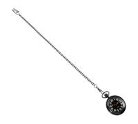 Toyvian Vintage Taschenuhr ohne Deckel mit Römischen Zahlen Tragbare Quarzuhr aus Kunststoff und Metall Klassische Schwarze Taschenuhr für Herren