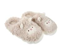 Toyvian Warme Baumwoll hausschuhe mit Niedlichem Cartoon schaf design Dicke Rutschfeste Slipper für Erwachsene Leichte Weiche Home Slippers für Herbst und Winter Khakifarben
