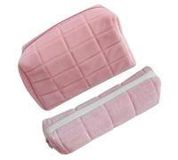 TOYZFRIENDY 2 Stück Kosmetiktasche Große Kapazität Weiche Makeup Pouch Reise Schminktasche Praktisch Leicht zu Reinigen für Lippenstift Toilettenartikel Organizer