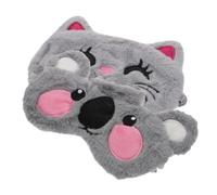 TOYZFRIENDY 2 Stück Niedliche Plüsch tier Schlafmasken Weiche Augenabdeckungen mit Elastischem Band Lichtundurchlässige Schlafbrillen für Reisen Zuhause und Entspannung